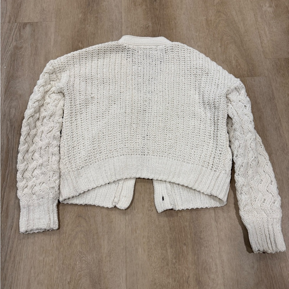 Kendall & Kylie Cream Cable Knit Cardigan - Picture 3 of 3